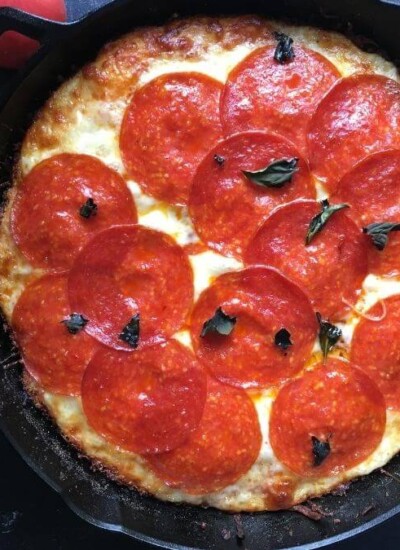 grilled cast iron pizza