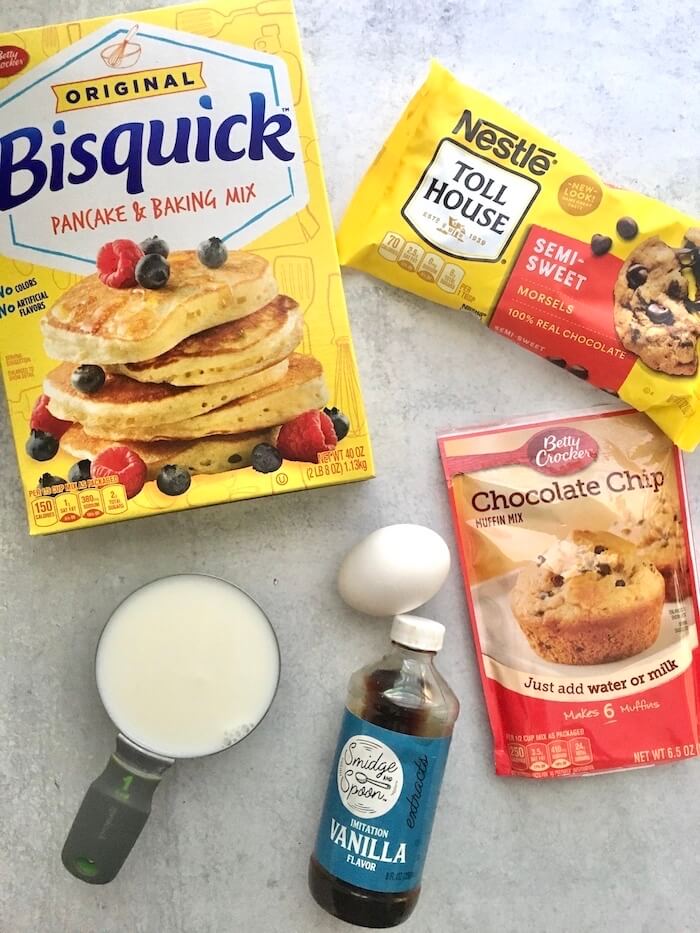 ingredients for muffin mix pancakes