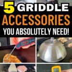 collage of the best griddle accessories for Blackstone or other flat top grills