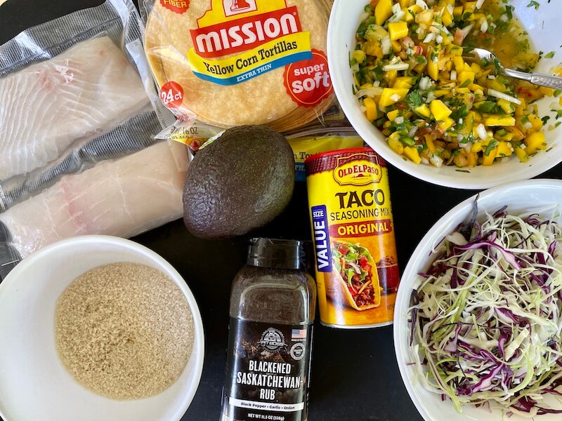 ingredients for fish tacos