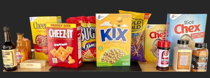 Chex cereal and other dry cereal and snacks