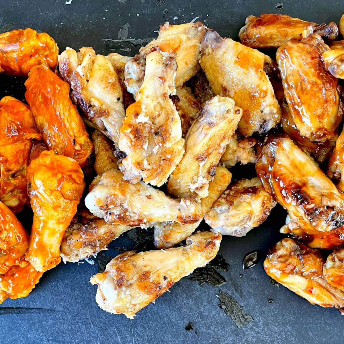 Chicken Wings on a Blackstone Griddle: Buffalo Garlic, Asian, and Parmesan