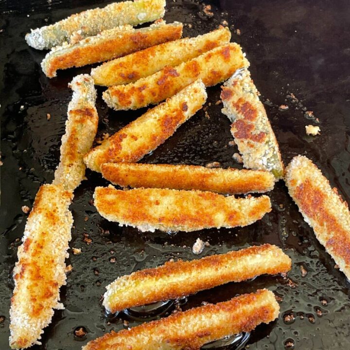 Fried Pickle Spears on the Flat Top Grill (Easy Griddle Appetizers)