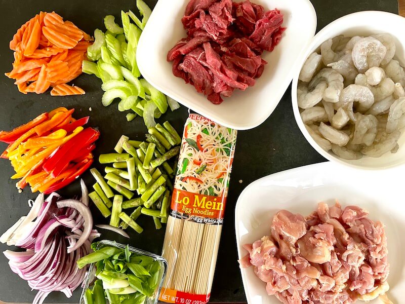 ingredients for lo mein