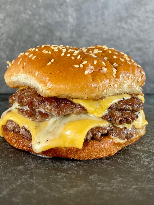 smash burger with cheese