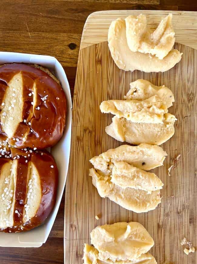 pretzel buns and beer cheese