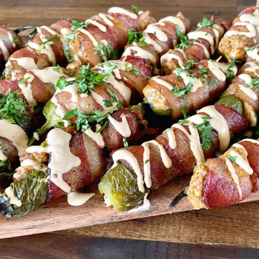 Healthy Smoked Jalapeño Poppers with Chorizo and Bacon