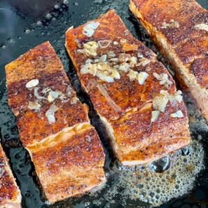 salmon on a blackstone griddle