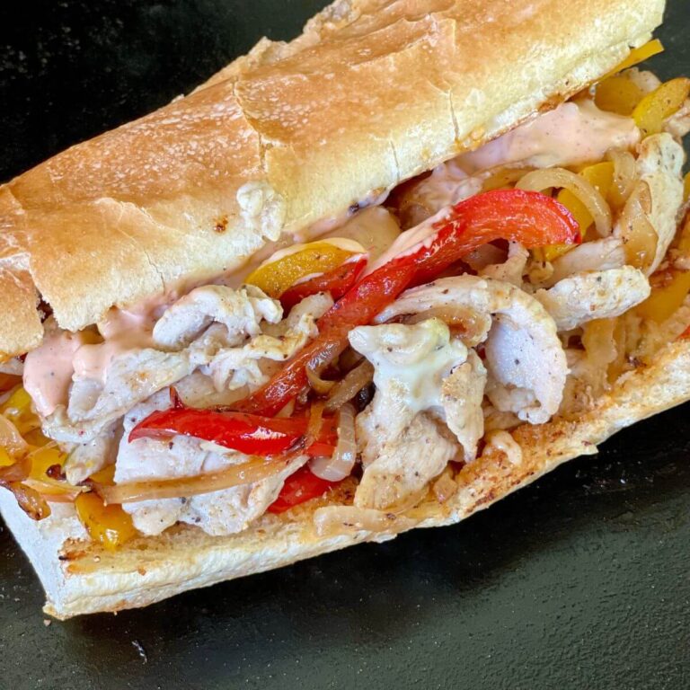 Chicken Philly sandwich