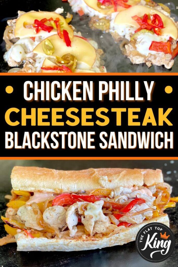 chicken philly cheese steak on the blackstone griddle