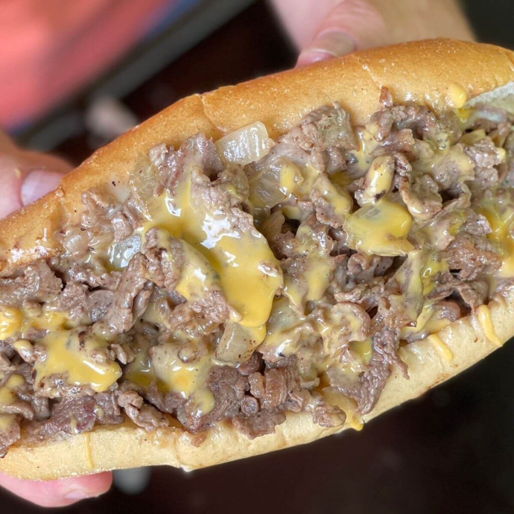 Authentic Philly Cheesesteak Sandwich - Alphafoodie