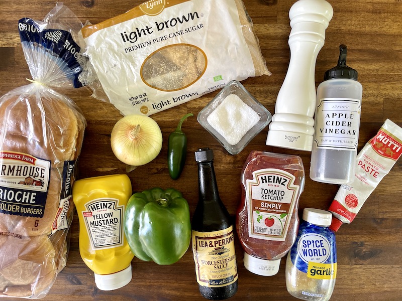 ingredients for homemade sloppy joes