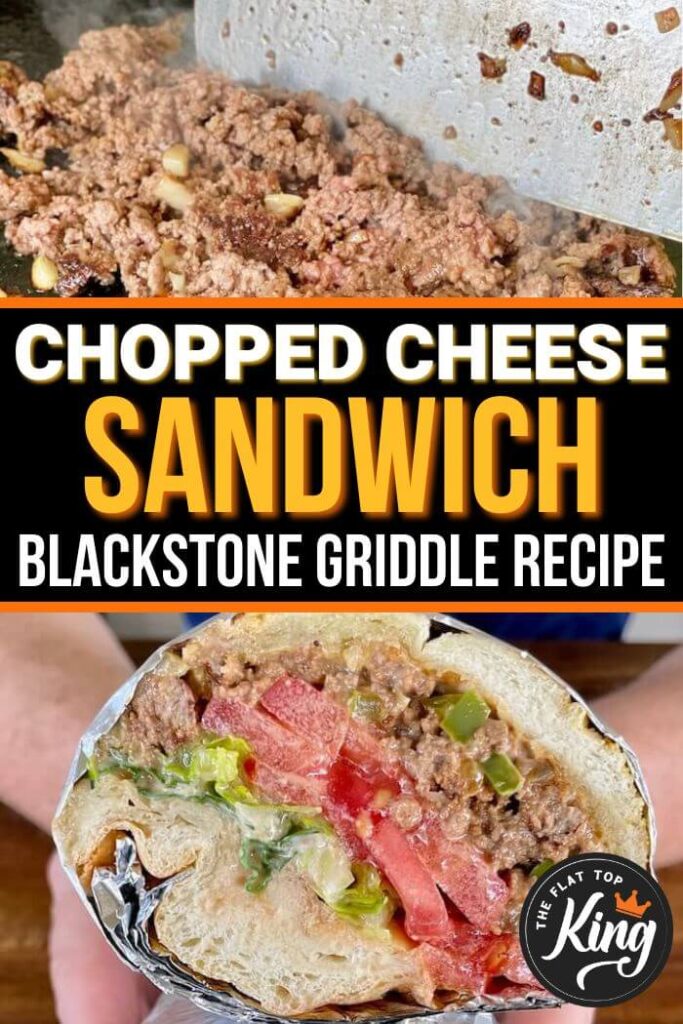 chopped cheese sandwich on the blackstone griddle