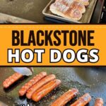 steaming buns and cooking hot dogs on a Blackstone griddle
