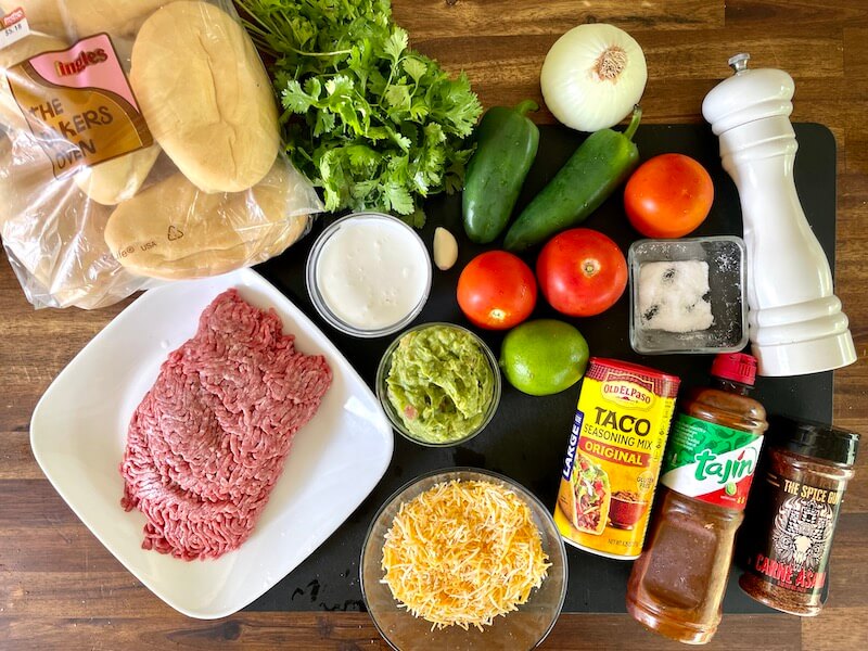 taco burger ingredients