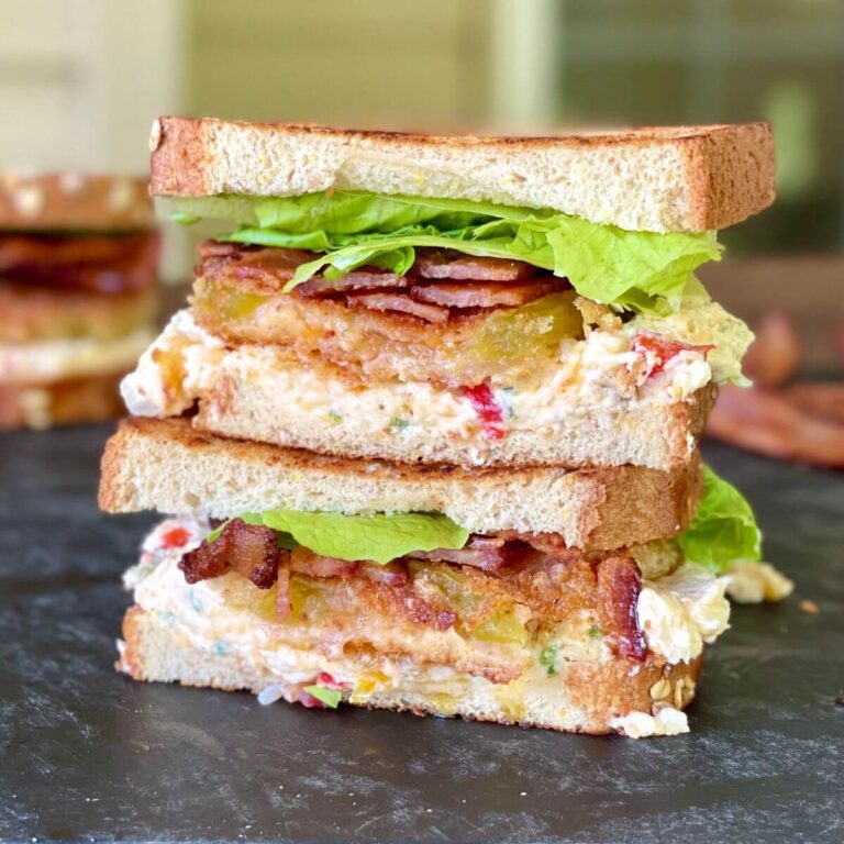 fried green tomato BLT sandwich