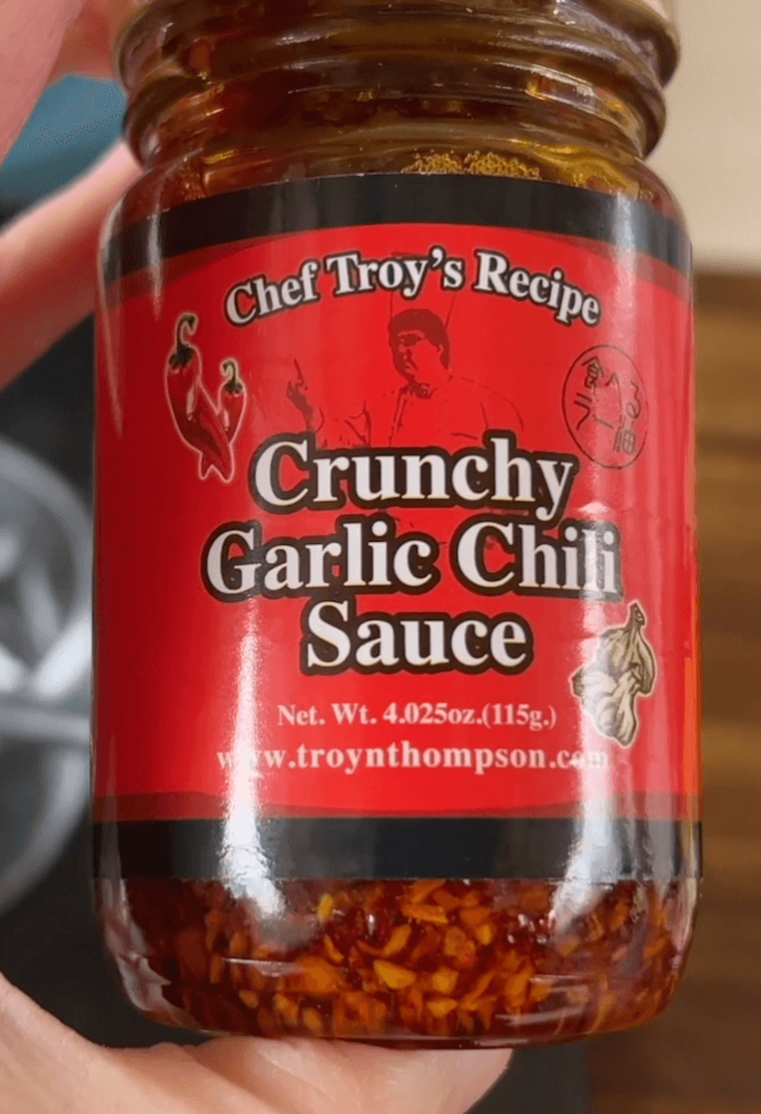jar of crunchy garlic chili sauce