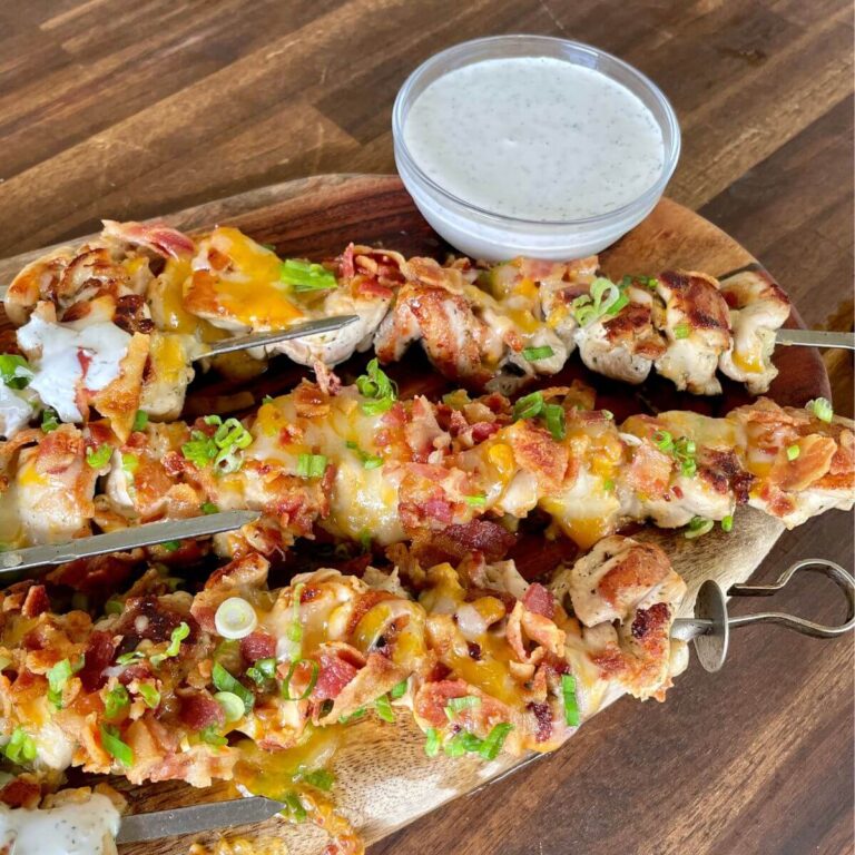 chicken bacon ranch kabobs