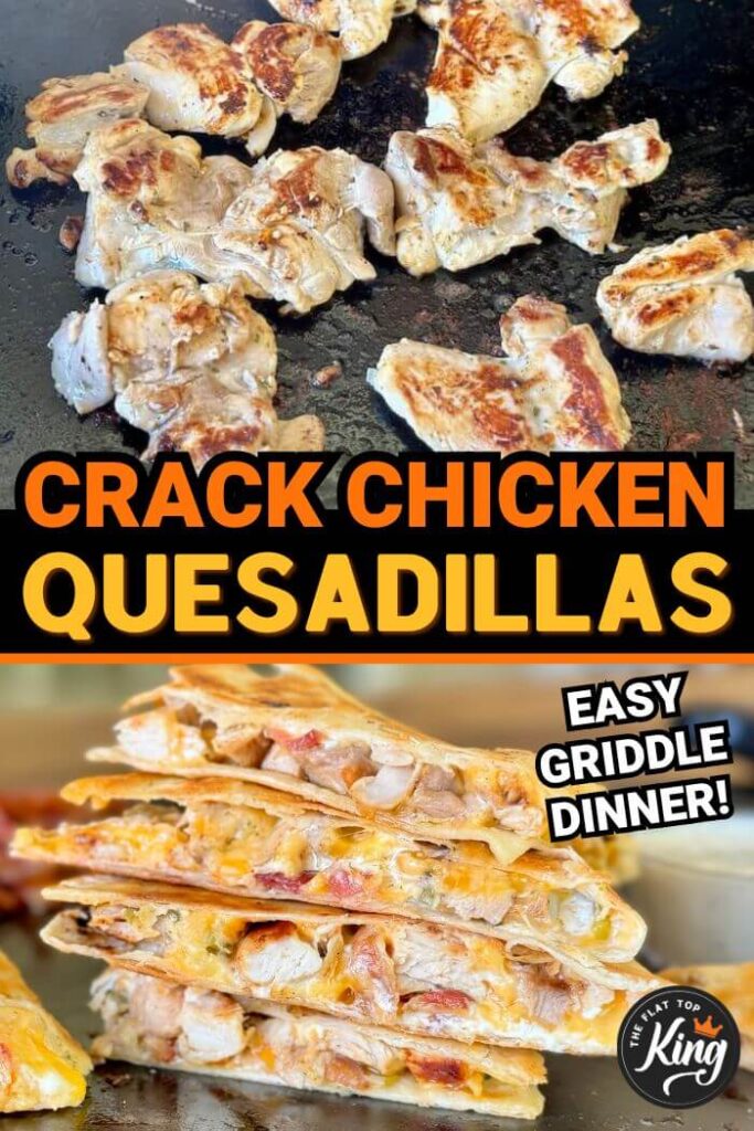 chicken bacon ranch quesadillas on a griddle