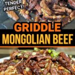 Mongolian beef on the griddle