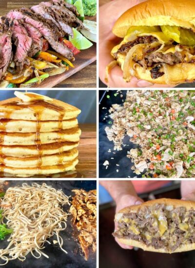 collage of most popular griddle recipes