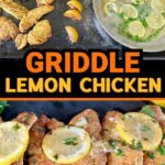 cooking lemon pepper chicken on the griddle