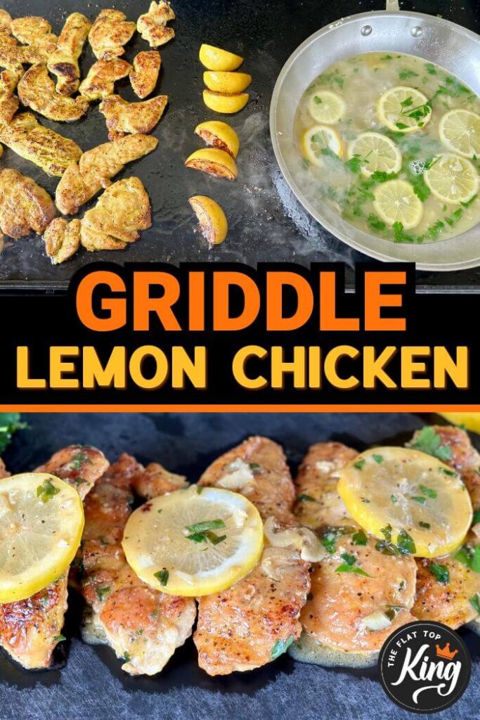 cooking lemon pepper chicken on the griddle