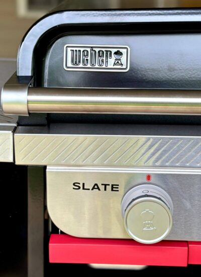 close up view of the Weber slate griddle