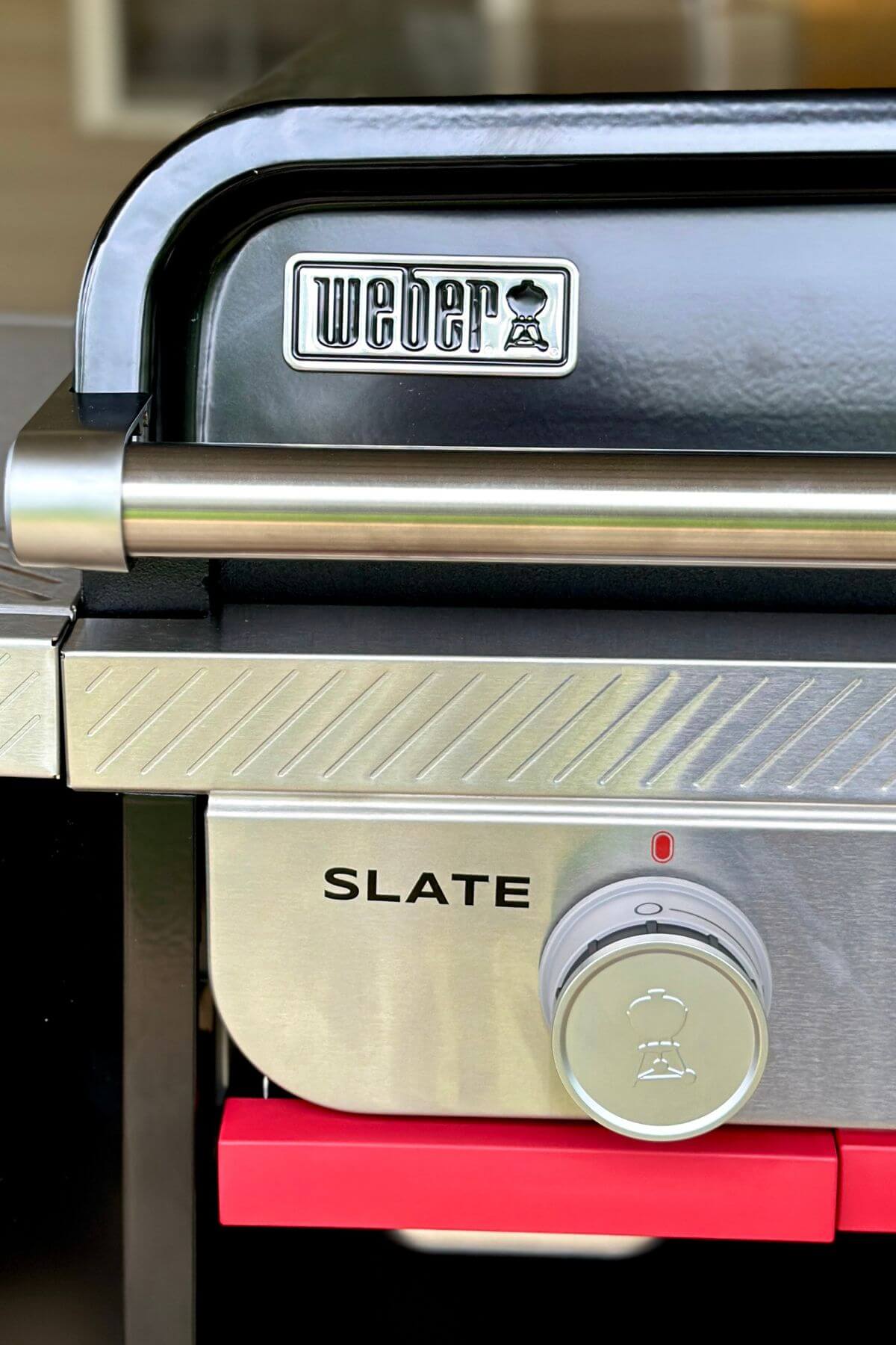 close up view of the Weber slate griddle