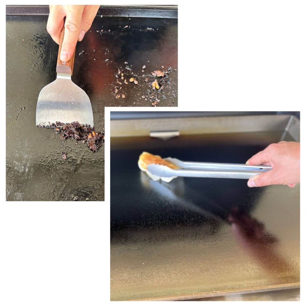 cleaning and seasoning a Blackstone griddle