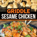 sesame chicken on the griddle