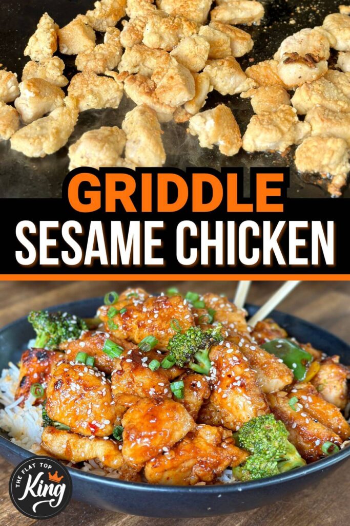 sesame chicken on the griddle