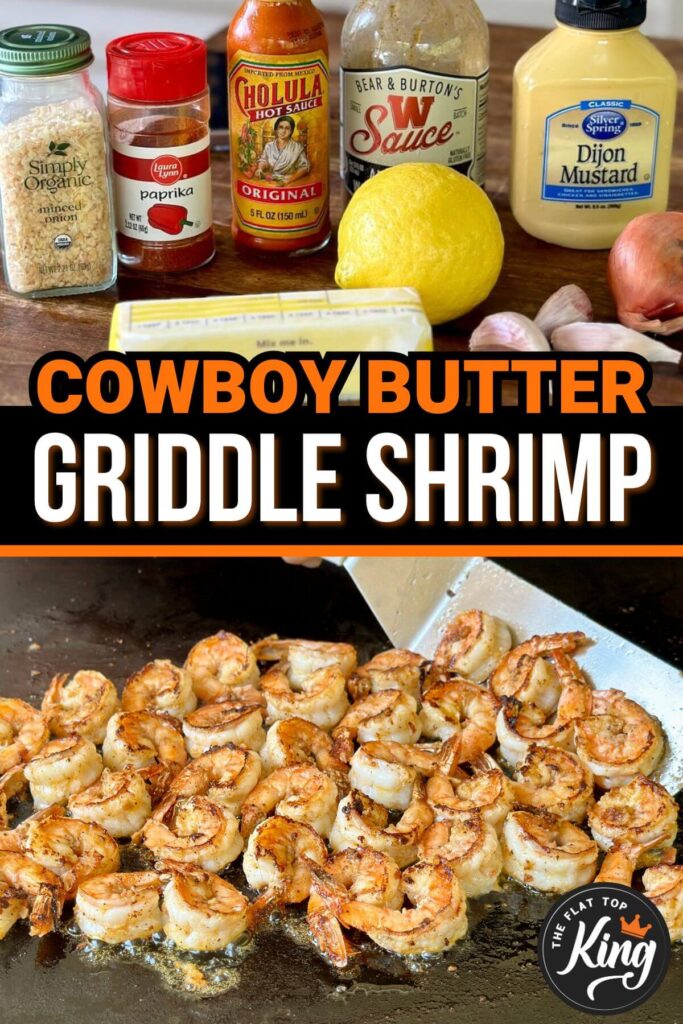 Blackstone shrimp with cowboy butter