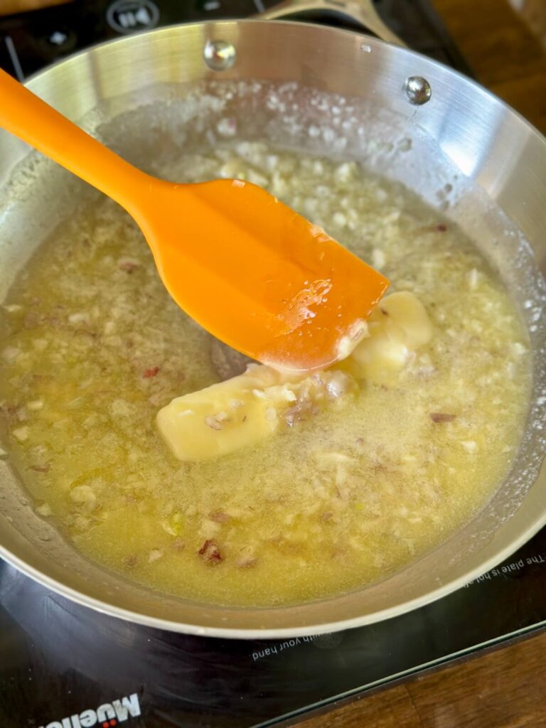 making cowboy butter in a skillet