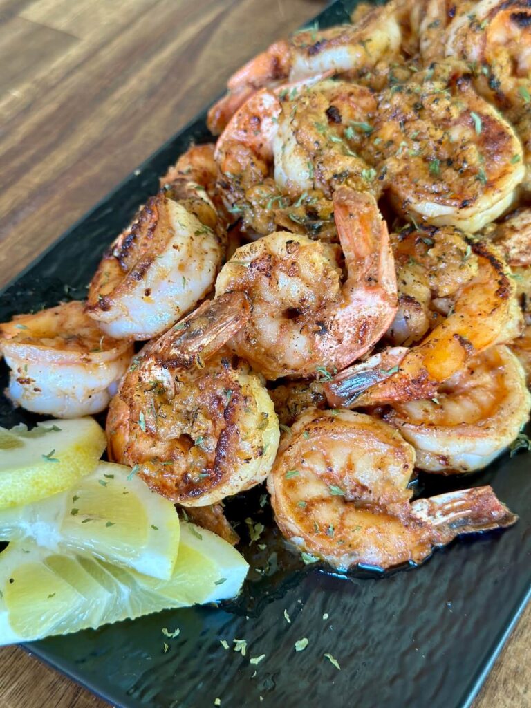 griddle grilled shrimp with cowboy butter