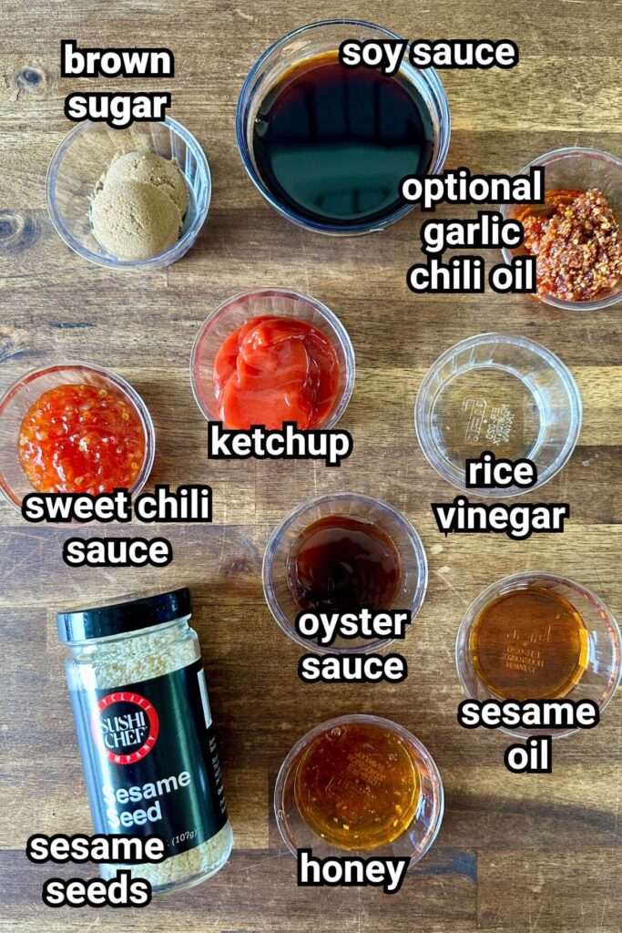 ingredients for sesame chicken sauce