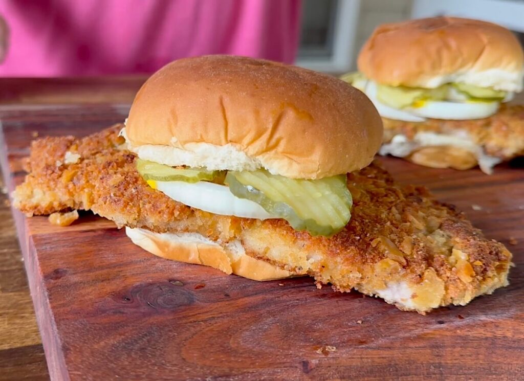 breaded pork tenderloin sandwich