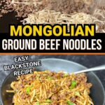 Mongolian ground beef noodles