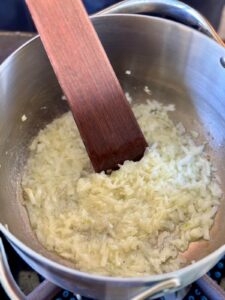 sautéing onions in butter