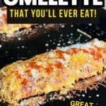 hash brown omelette cooking on a griddle