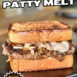 french onion patty melt burger