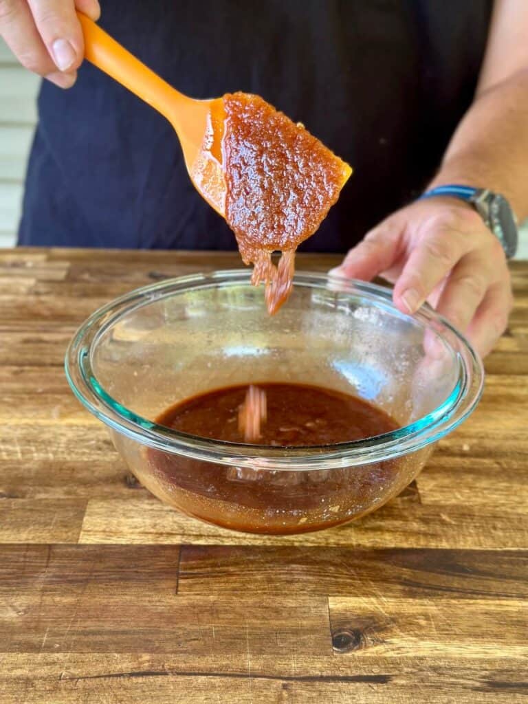 brown sugar and cinnamon filling in a mixing bowl