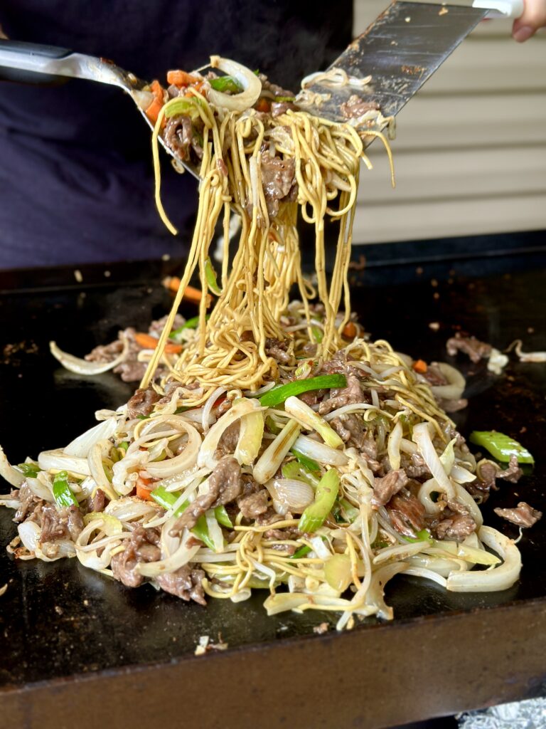 cooking beef chow mein