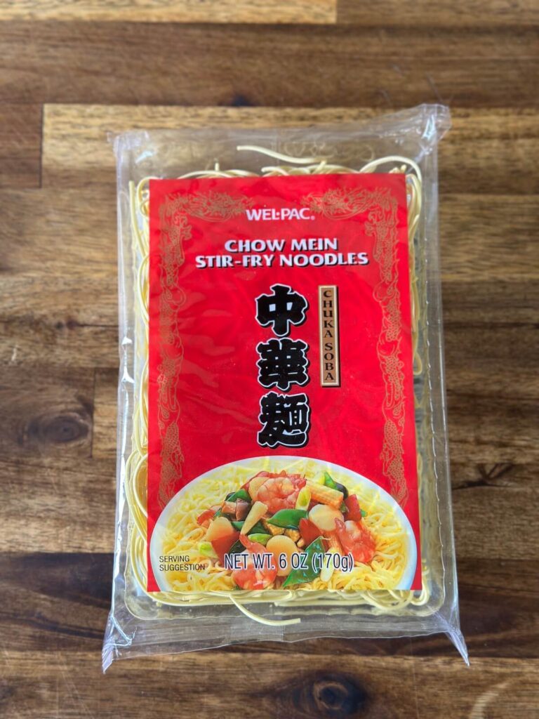 package of dried chow mein noodles