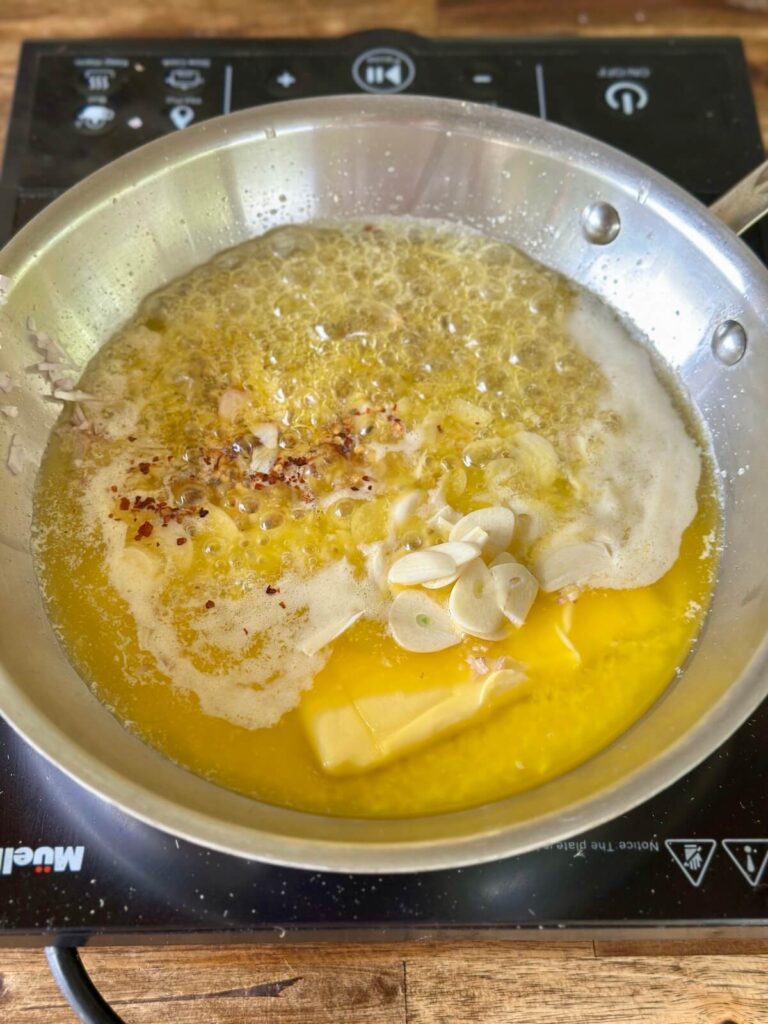 making cowboy butter in a skillet