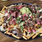 carne asada fries with white queso