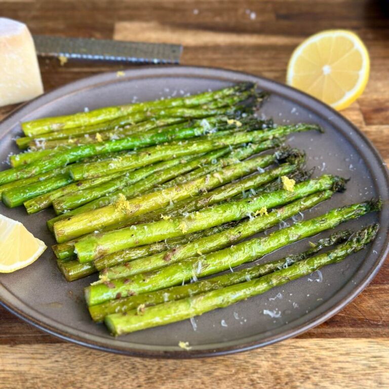 asparagus cooked on a Blackstone griddle