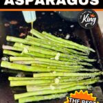 asparagus cooking on a Blackstone griddle