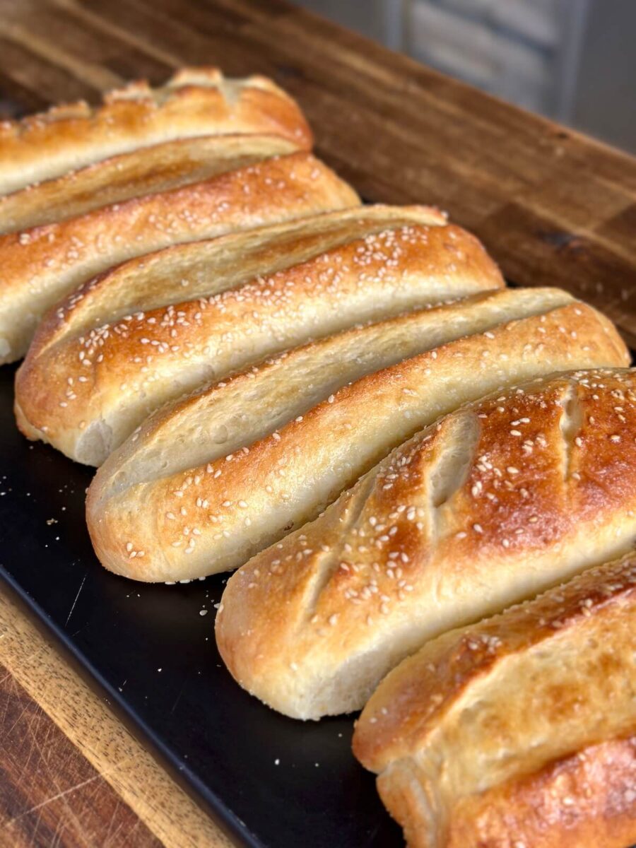 homemade hoagie rolls