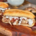 chicken bacon ranch sandwich on a hoagie roll